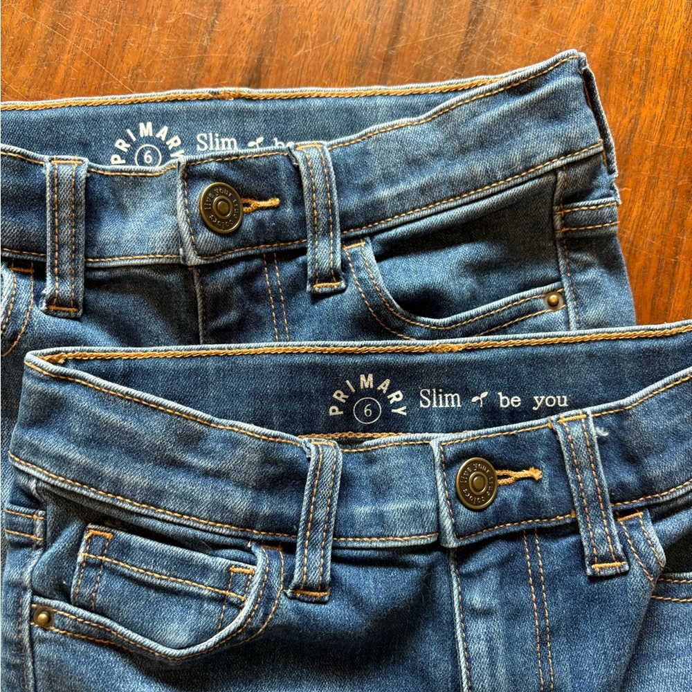 Primary SET OF 2 Slim Jeans Size 6, NEW - Picture 4 of 4